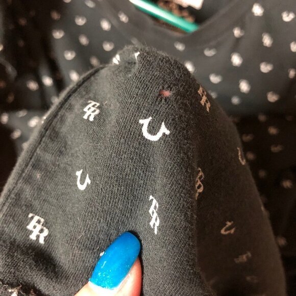 True Religion Black & White T-Shirt Unisex - Picture 3 of 6